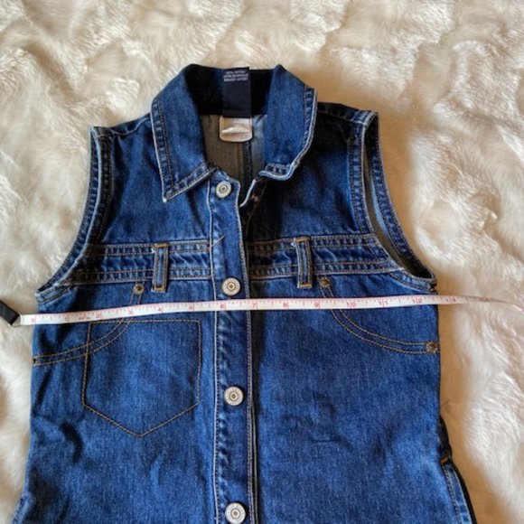 2/$55 Gap Blue Denim Sleeveless Dress Girl's Size 4 - Picture 8 of 12